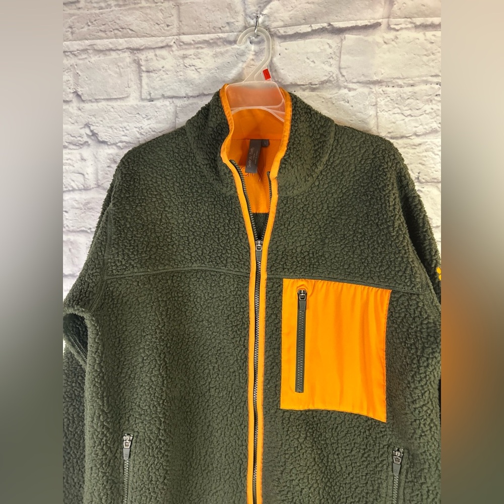 Sweaty Betty Olive and Orange Wanderer Sherpa Jacket - Picture 2 of 7